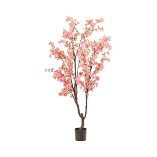 Emerald - Kunstboom Kersenbloesem 210cm Roze - Kunstplant Voor Binnen - Japanse Sakura - Bloesemboom - Cherry Blossom