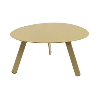 Les Tiki - Bijzettafel - Ovaal 74x60x35, 5 Cm - Groen/beige
