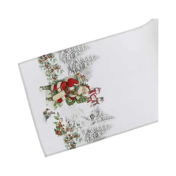 Kerst Tafelloper Filip Kerstman 45x150cm thumbnail