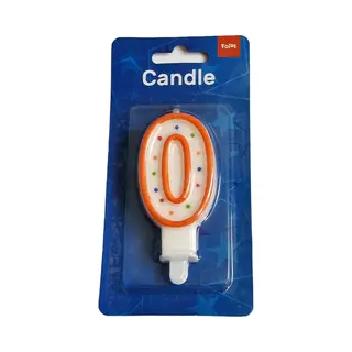 Folat Party Products Folat Verjaardagskaars 0 Jaar 10 X 5 Cm Wax Rood