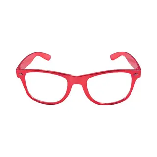 Folat - Bril Bb Metallic Rood - Carnaval - Carnaval Kostuum - Carnaval Accessoires