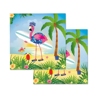 Folat 20 Servietten * Flamingo * Für Mottoparty Oder Kindergeburtstag // Par