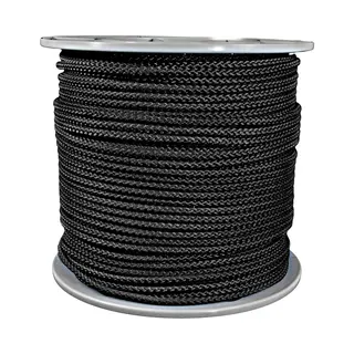 PasschierTerpo Gevlochten Koord – 100 Meter – 5mm - Zwart – Touw - Haspel