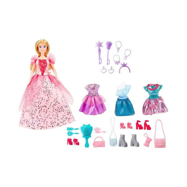 Toi-Toys Lauren Poppenfeestje Met Kledingset (3 Sets) thumbnail
