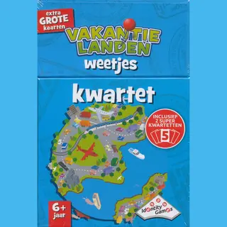 Identity Games Vakantielanden Weetjes Kwartet - Kaartspel - Boordevol Leuke Feitjes Over Populaire Vakantiebestemmingen