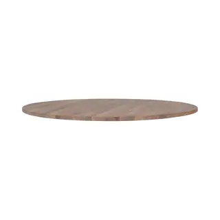 Woood Tablo Tafelblad Rond - Eikenhout - Grijze Olie - 2, 4x120x120 Cm