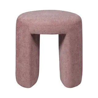 Woood Charlie Kruk - Chenille Stof- Blush/Roze - 47x45x45 Cm