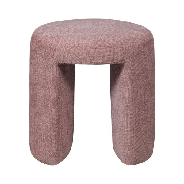 Woood Charlie Kruk - Chenille Stof- Blush/Roze - 47x45x45 Cm thumbnail