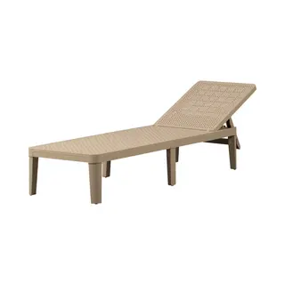 Woood Jinte Ligbed Tuin Verstelbaar - Kunststof - Zand/Beige - 29x55x191 Cm