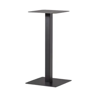 Woood Bistro Vierkante Bartafel Poot - Metaal - Zwart- 105x50x50