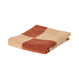 Woood Zena Kleed - Velvet - Roestbruin/Beige - 1x170x130 Cm