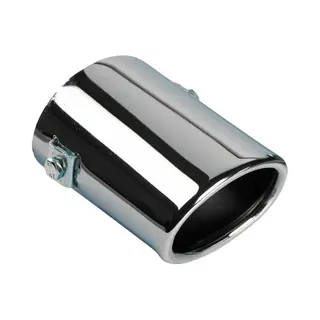 AutoStyle Uitlaatsierstuk Staal/Chroom - Ovaal 80x60mm - Lengte 105mm - ->55mm Aansluiting
