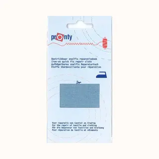 Pronty Snelfix Reparatiedoek Jeans - Opstrijkbaar Licht Blauw 11 X 25 Cm