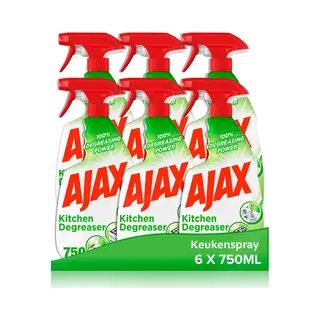 Ajax Keukenspray - 6 X 750ml - Ultra Ontvettende Reiniger - Voordeelverpakking