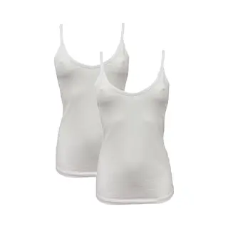After Eden My Basic Singlet Katoenen 2-pack Dames Ondershirt - White - Maat Xl