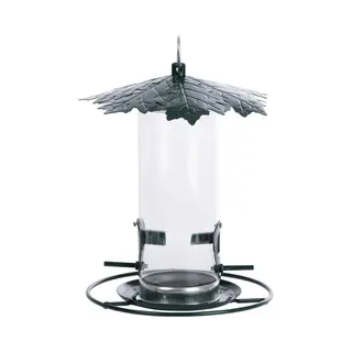 Esschert Design FB484 vogelhuis Zwart, Transparant Polycarbonaat (Pc), Staal Hangend/vrijstaand
