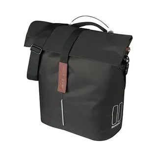 Basil City - Fiets Shopper Mik Studs - 14-16L - Zwart - Waterafstotend - Reflectiedetails