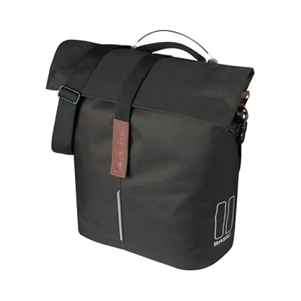 Basil City Shopper Mik Studs - 14-16L, Black, Water-Repellent, Includes Mik Studs System, Ideal For City Driving And Shopping thumbnail