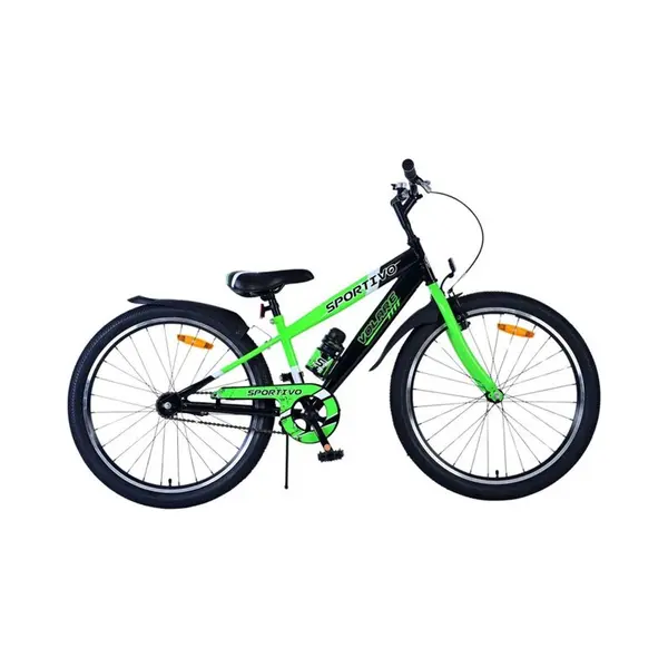 Volare Sportivo Kinderfahrrad - Jungen - 24 Zoll - Schwarz Grün thumbnail