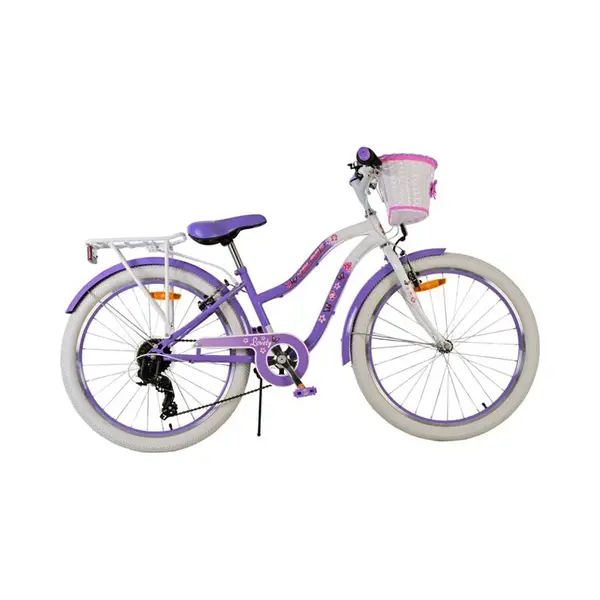 Volare Lovely Kinderfahrrad - Mädchen - 24 Zoll - Lila - 7 Gänge thumbnail