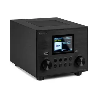 Audizio Vieste - Dab Radio Mit Bluetooth, 60 Watt Lautsprecher, Dab Plus Radio Mit Usb Anschluss, Fm & Ukw, Weckerfunktion, 20 Speicherplätze,