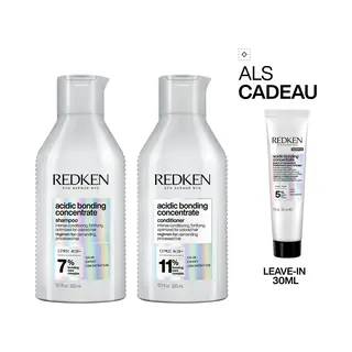 Redken Acidic Bonding Concentrate Duo + Cadeau - Shampoo 300ml & Conditioner 300ml + Leave-in 30ml Cadeau - Beschadigd Haar