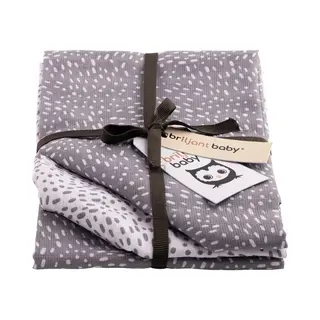 Tetradoeken Briljant Baby Minimal Dots Grijs 3st