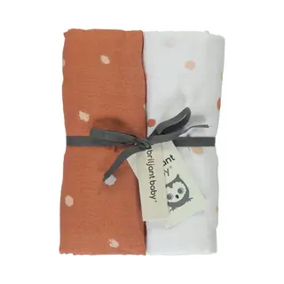 Briljant Baby Multidoek Hydrofiel Xl Sunny - Swaddle - Inbakerdoek - 120 X 120 - Terra - 2 Stuks