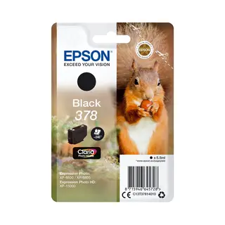 Epson Squirrel Singlepack Black 378 Claria Photo Hd Ink