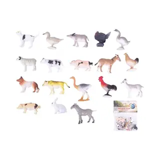 Pia Soft Toys Pia Boerderij Diertjes/dieren - 12x Stuks - 2-6 Cm