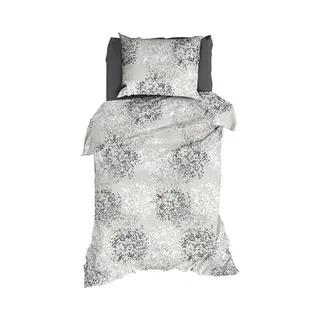 Satin D'Or Bellini Dekbedovertrek - Eenpersoons - 140x200/220 Cm - Grijs