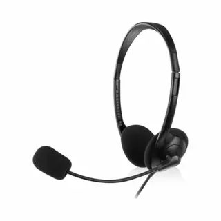 Ewent EW3563 hoofdtelefoon/headset Bedraad Hoofdband Oproepen/muziek Zwart
