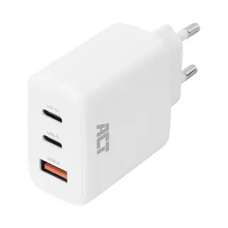 Act Usb-C/Usb-A-Ladegerät mit 65 W und 3 Anschlüssen mit Power Delivery Pps, QuickCharge und GanFast