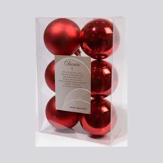 Decoris 22052 Shatterproof Baubles – Matt Shine