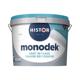 Histor Monodek – Muurverf Binnen Mat – Dekt In 1 Laag – Afwasbaar – Geurarm En Oplosmiddelvrij – Met Ultra Dense Technology Voor Extra