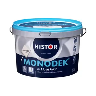 Histor Monodek – Muurverf Binnen Mat – Dekt In 1 Laag – Afwasbaar – Geurarm En Oplosmiddelvrij – Met Ultra Dense Technology Voor Extra