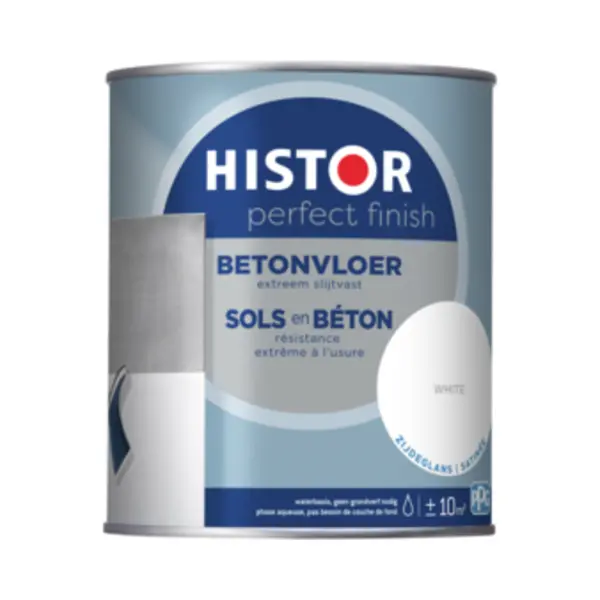 Histor Perfect Finish Betonvloer Zijdeglans - 0, 75 Liter - Wit thumbnail