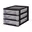 3 x 4L Lades, Zwart