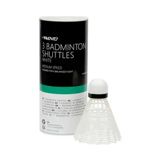 Avento 3 Badminton Shuttles - Nylon/Complex Kurken Top - Wit