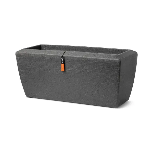 Capi Europe - Bloembak Rechthoek Laag Arc Granite - 60x35x40 - Antraciet - Bloempot Voor Binnen En Buiten - Beschikbaar In Xl Formaten - thumbnail