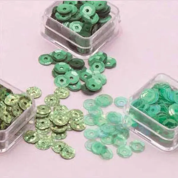 Hobby & Crafting Fun Trio Pailletten - 3 Doosjes Van 6mm Emerald Groen thumbnail
