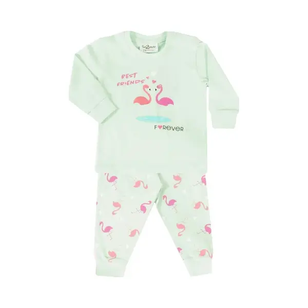 Fun2Wear Pyjama Flamingo Mint Maat 164 thumbnail