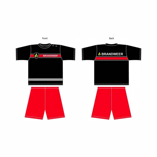 Fun2Wear - Shortama Brandweer - - Maat 80 - thumbnail