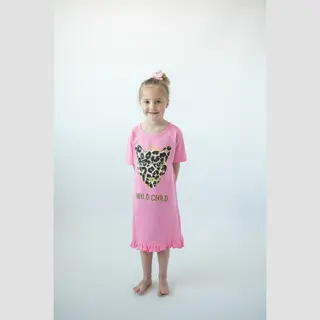 Fun2Wear - Wild Child Bigshirt | Zakje Roze - Katoen - Maat 134/140