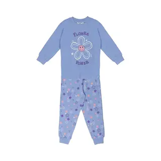 Fun2Wear - Pyjama Flower Power | Lavender Blue Meisjes Jongens - Katoen - Maat 68