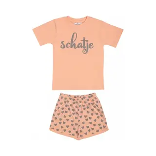 Fun2wear - Schatje Shortama - Peach Skin - Maat 122/128
