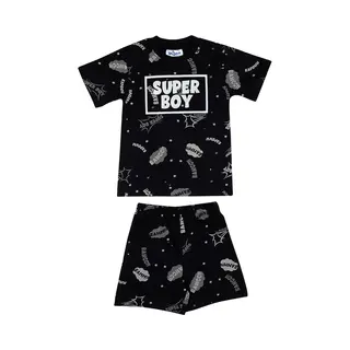 Fun2Wear Super Boy Shortama Zwart Maat 116