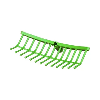 Holland Animal Care Excellent Voerhark - 40 Cm - Kunststof Hark - Handhark - Grashark - Hark Zonder Steel - Ideaal In De Ligboxen - 13 Tanden - Groen - Diameter Gat 26 Mm