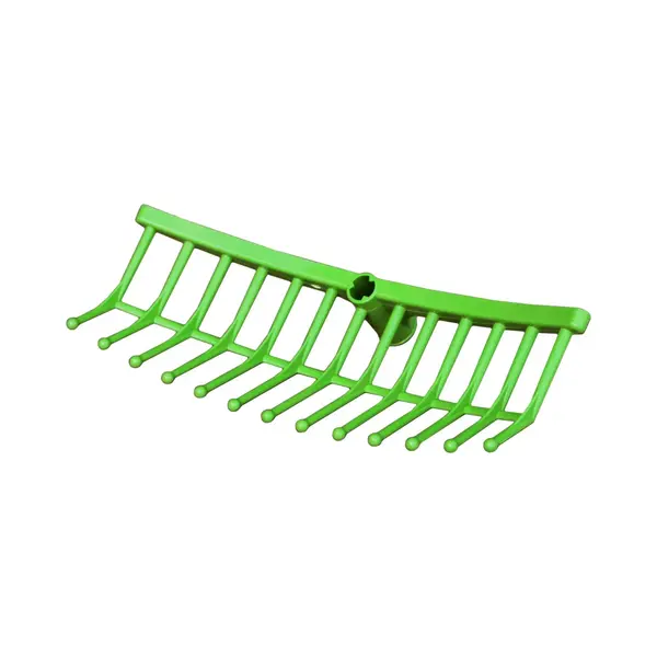 Holland Animal Care Excellent Voerhark - 40 Cm - Kunststof Hark - Handhark - Grashark - Hark Zonder Steel - Ideaal In De Ligboxen - 13 Tanden - Groen - Diameter Gat 26 Mm thumbnail