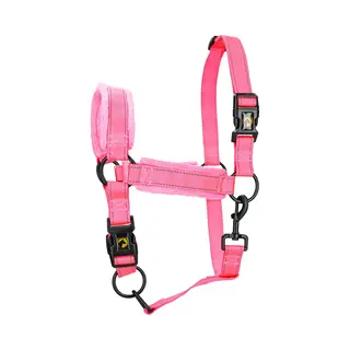 Holland Animal Care Excellent Horse - Xs (Veulen) - Paarden Halster - Superior Essential - Reflecterend - Fleece Onderlegde Neusriem - Roze